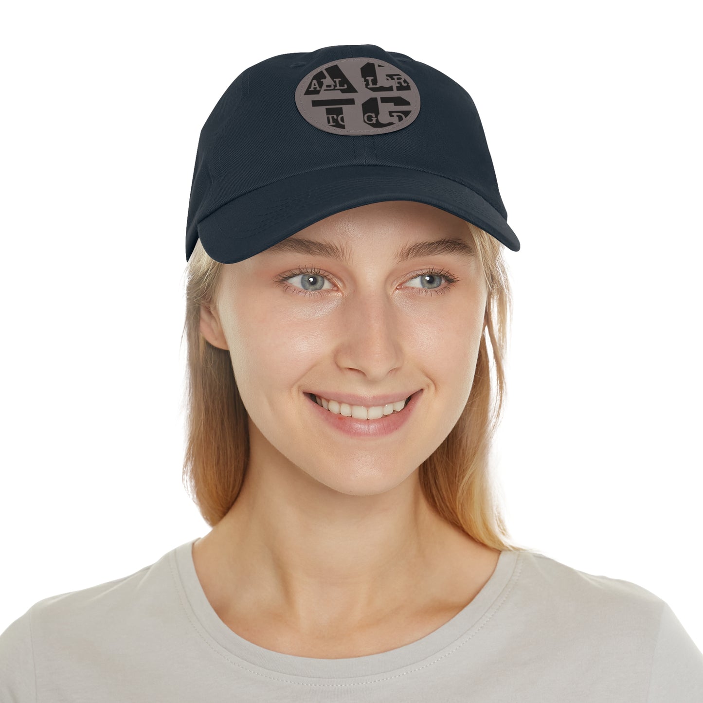 Black WarFair Stacked Dad Hat (Round)