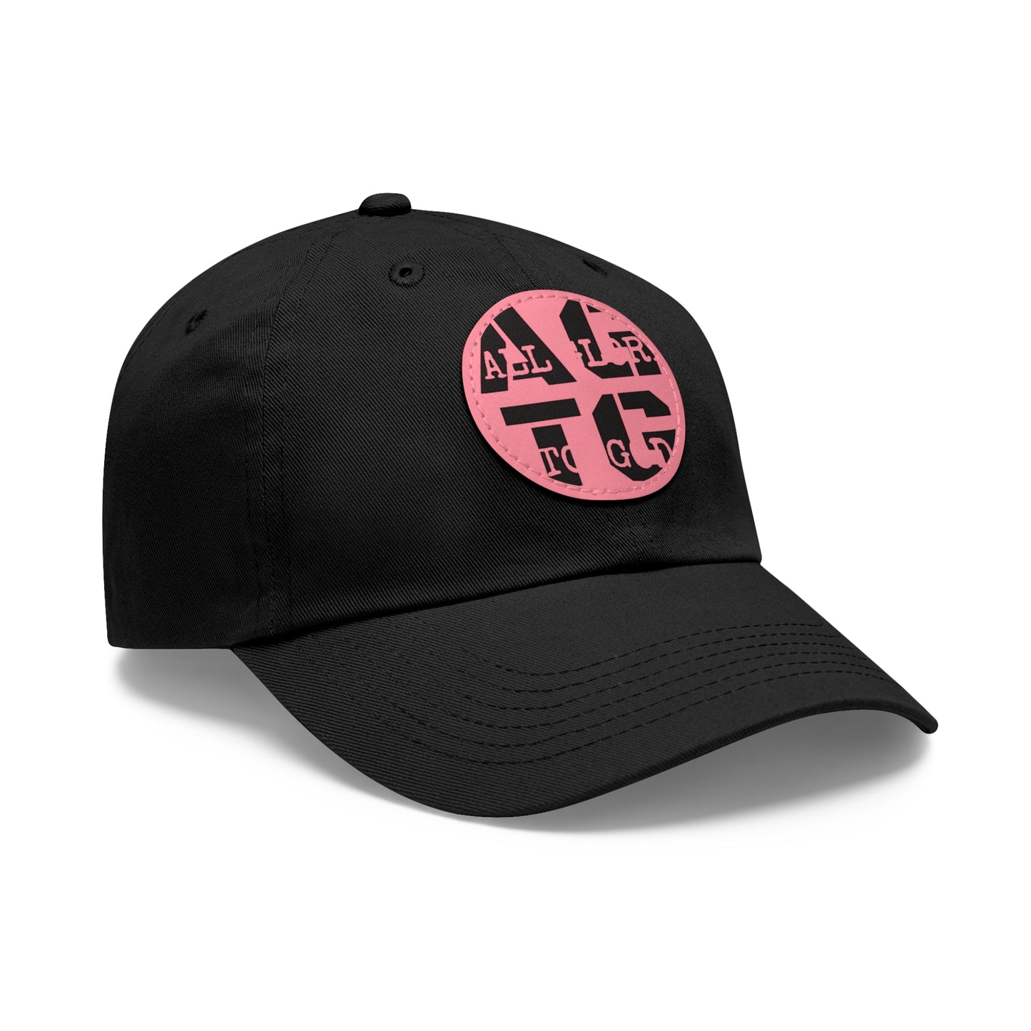 Black WarFair Stacked Dad Hat (Round)