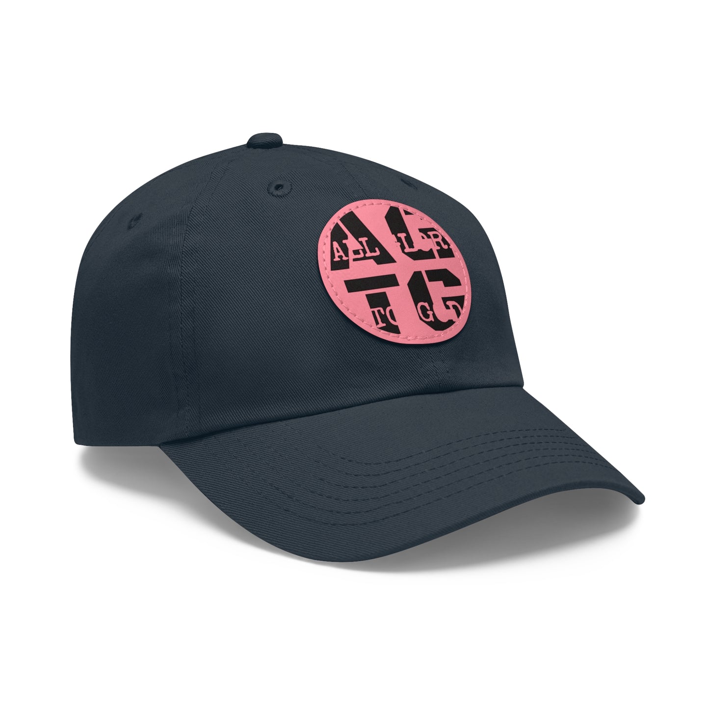 Black WarFair Stacked Dad Hat (Round)