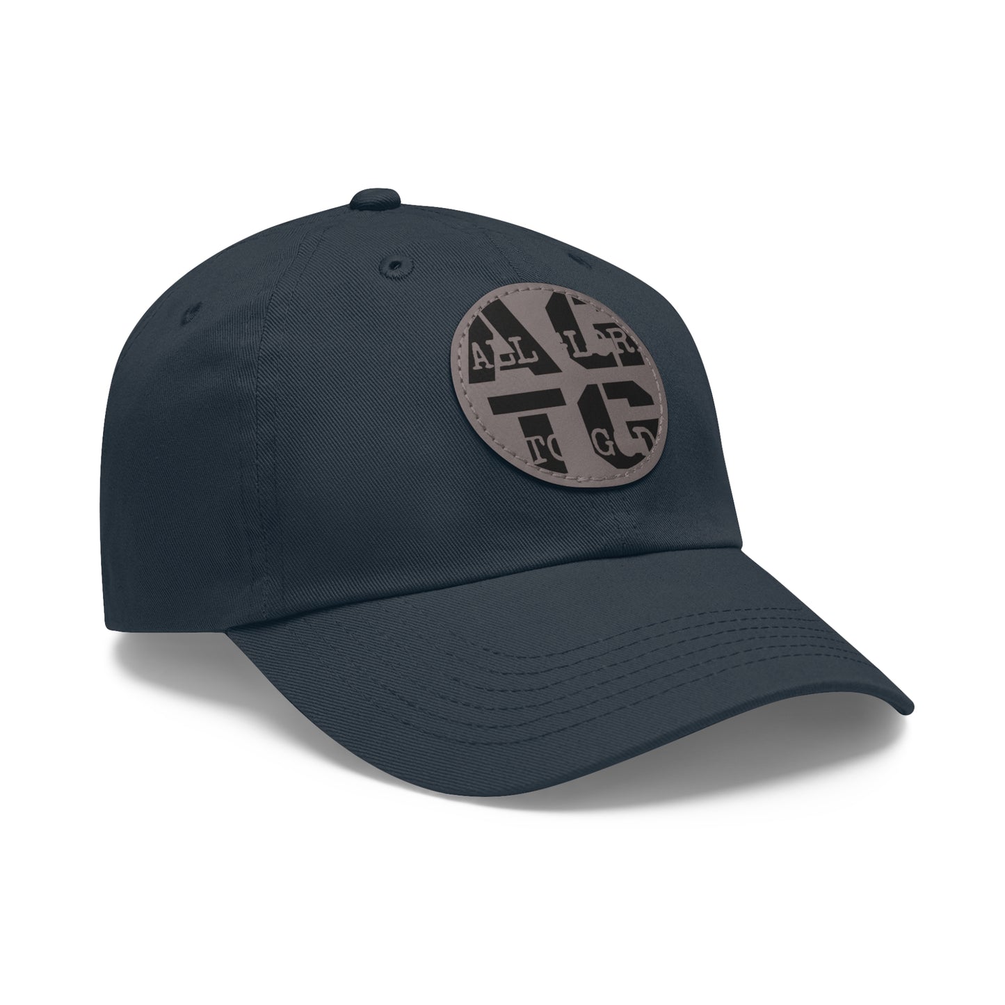 Black WarFair Stacked Dad Hat (Round)